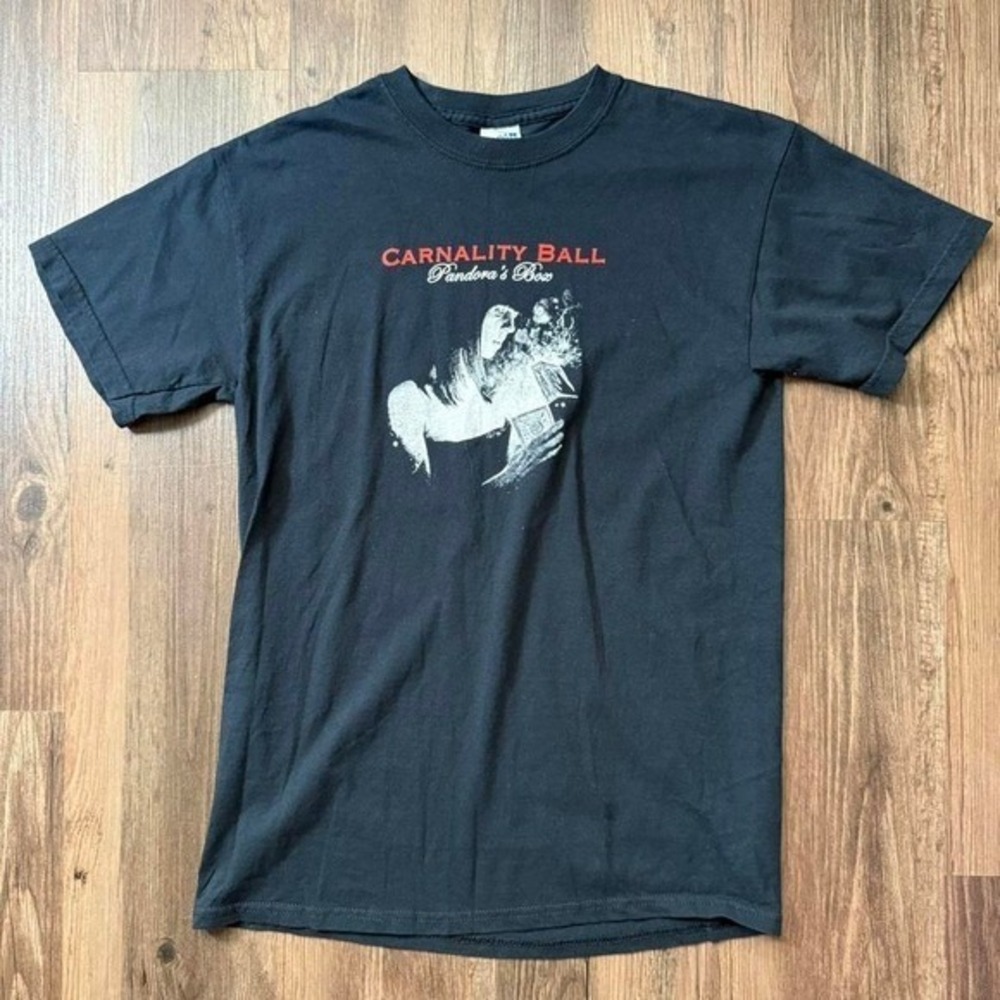 Gildan Carnality Ball Pandoras Box Nicole Moan Graphic T-Shirt Mens Medium Black